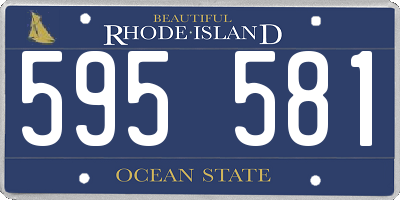 RI license plate 595581