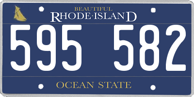 RI license plate 595582