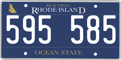 RI license plate 595585