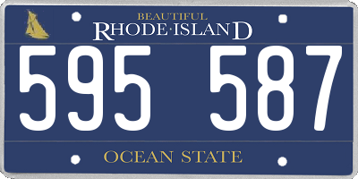 RI license plate 595587