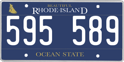 RI license plate 595589