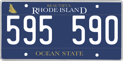 RI license plate 595590