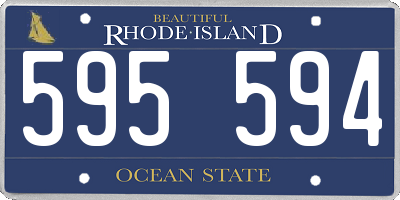RI license plate 595594
