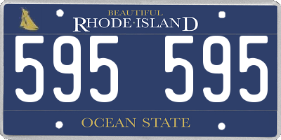 RI license plate 595595