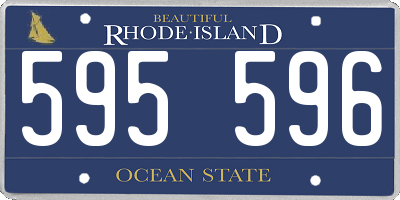 RI license plate 595596