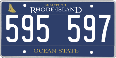 RI license plate 595597