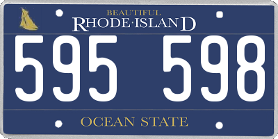 RI license plate 595598