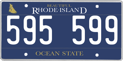 RI license plate 595599