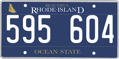 RI license plate 595604