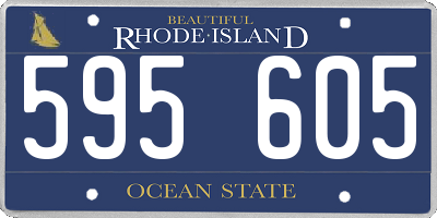 RI license plate 595605