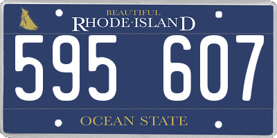 RI license plate 595607