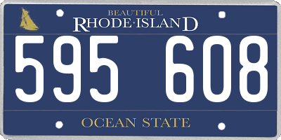 RI license plate 595608