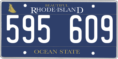 RI license plate 595609