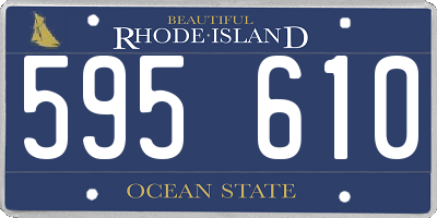 RI license plate 595610