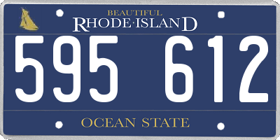 RI license plate 595612