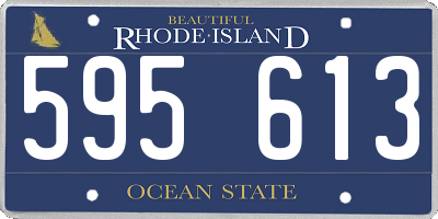 RI license plate 595613