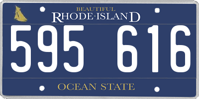 RI license plate 595616