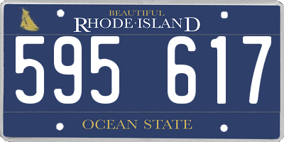 RI license plate 595617