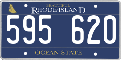 RI license plate 595620