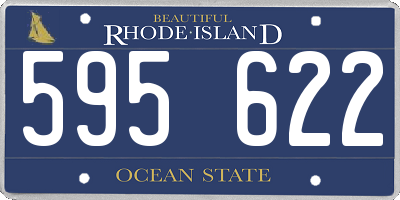 RI license plate 595622