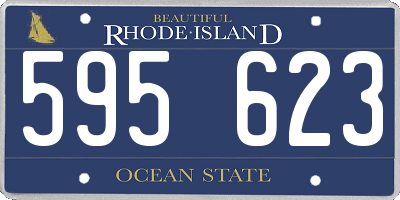 RI license plate 595623