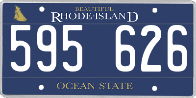 RI license plate 595626