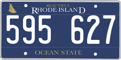 RI license plate 595627