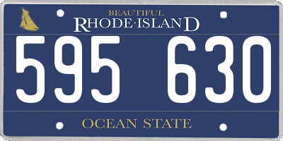 RI license plate 595630