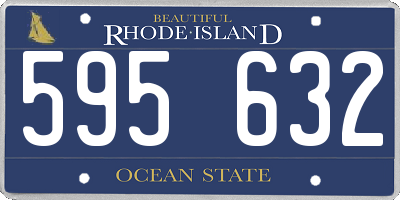 RI license plate 595632