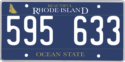 RI license plate 595633