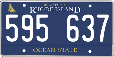 RI license plate 595637
