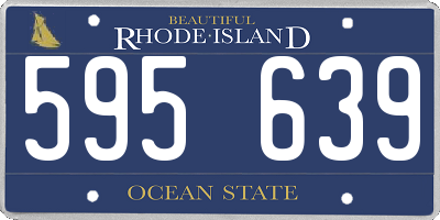 RI license plate 595639