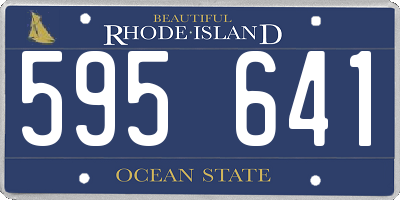 RI license plate 595641