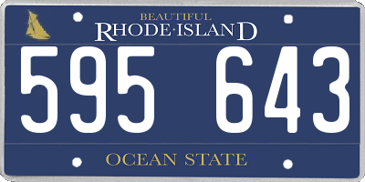 RI license plate 595643