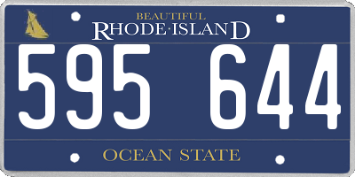 RI license plate 595644