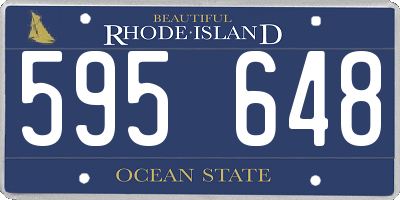 RI license plate 595648