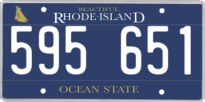 RI license plate 595651
