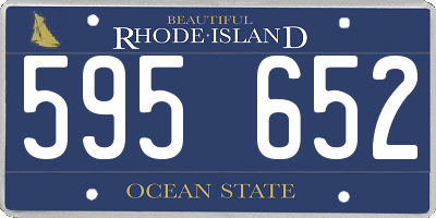 RI license plate 595652