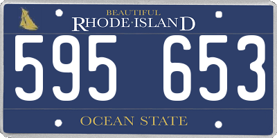 RI license plate 595653