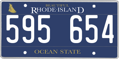 RI license plate 595654