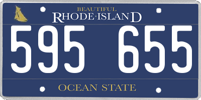RI license plate 595655