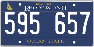 RI license plate 595657