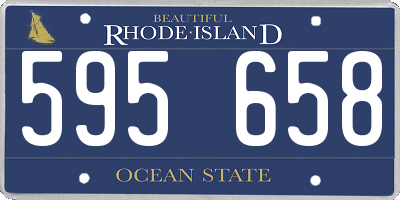 RI license plate 595658