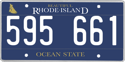 RI license plate 595661