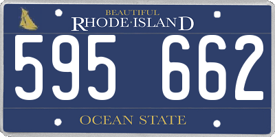 RI license plate 595662