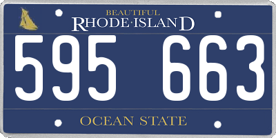 RI license plate 595663