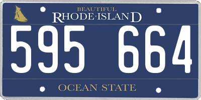 RI license plate 595664