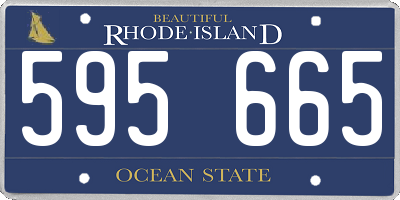 RI license plate 595665