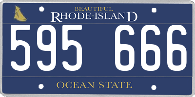 RI license plate 595666