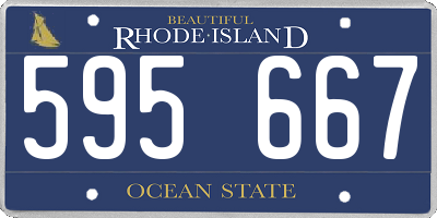 RI license plate 595667
